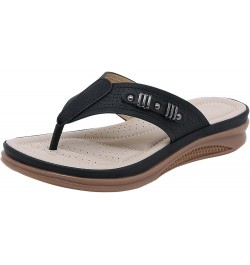 Women Dressy Sandals Women's Summer European And Fashion Flip Flops Casual Comfortable Sandals Women Footwear Black $18.14 Sa...