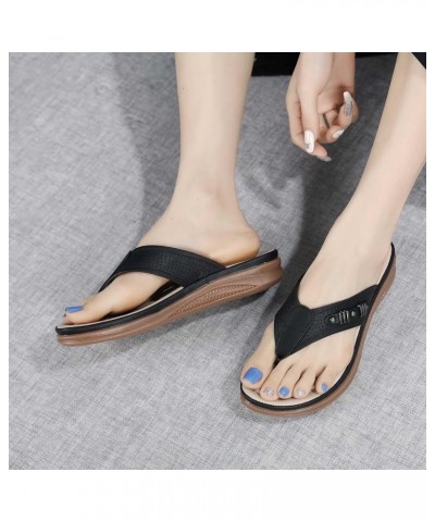 Women Dressy Sandals Women's Summer European And Fashion Flip Flops Casual Comfortable Sandals Women Footwear Black $18.14 Sa...