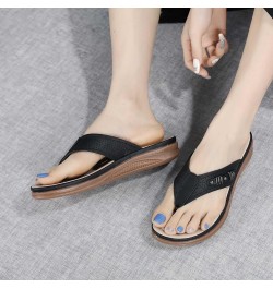 Women Dressy Sandals Women's Summer European And Fashion Flip Flops Casual Comfortable Sandals Women Footwear Black $18.14 Sa...