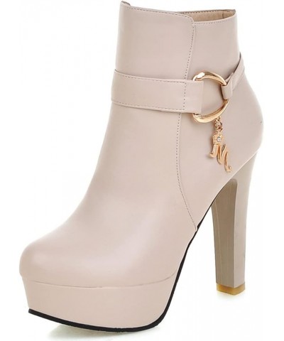 Elegant Platform Booties 108 Apricot $26.49 Boots