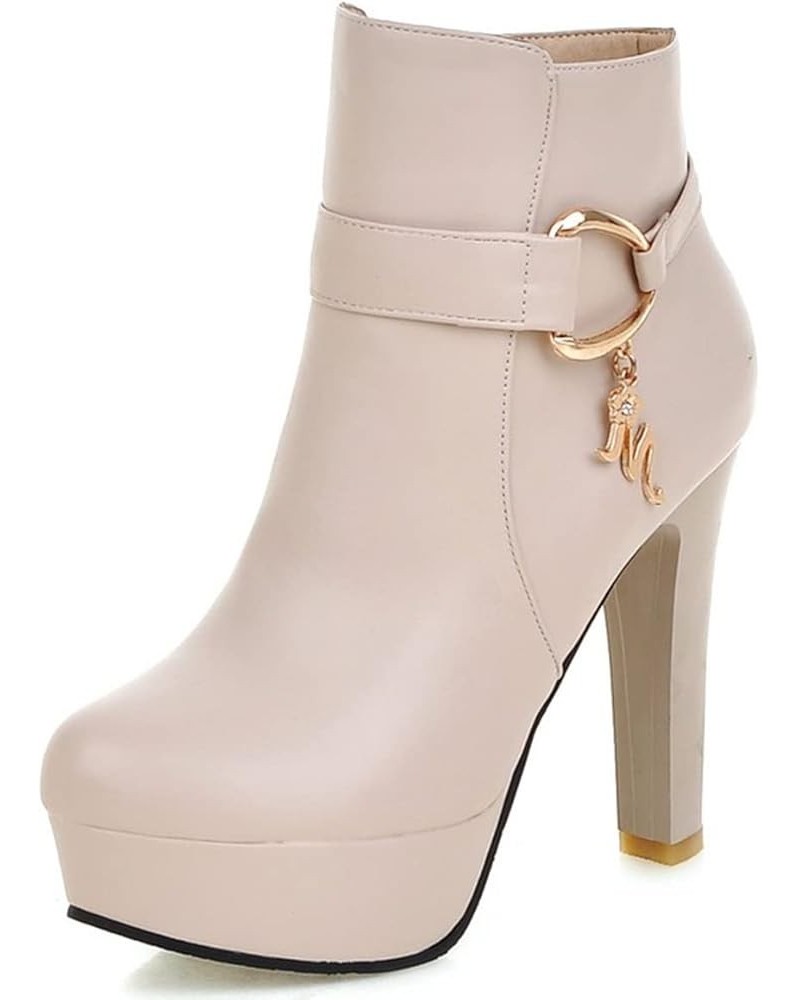 Elegant Platform Booties 108 Apricot $26.49 Boots