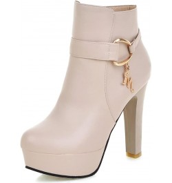 Elegant Platform Booties 108 Apricot $26.49 Boots