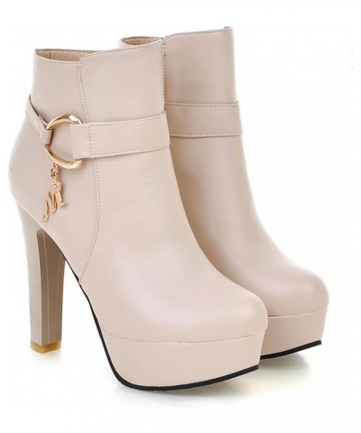 Elegant Platform Booties 108 Apricot $26.49 Boots