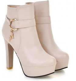 Elegant Platform Booties 108 Apricot $26.49 Boots