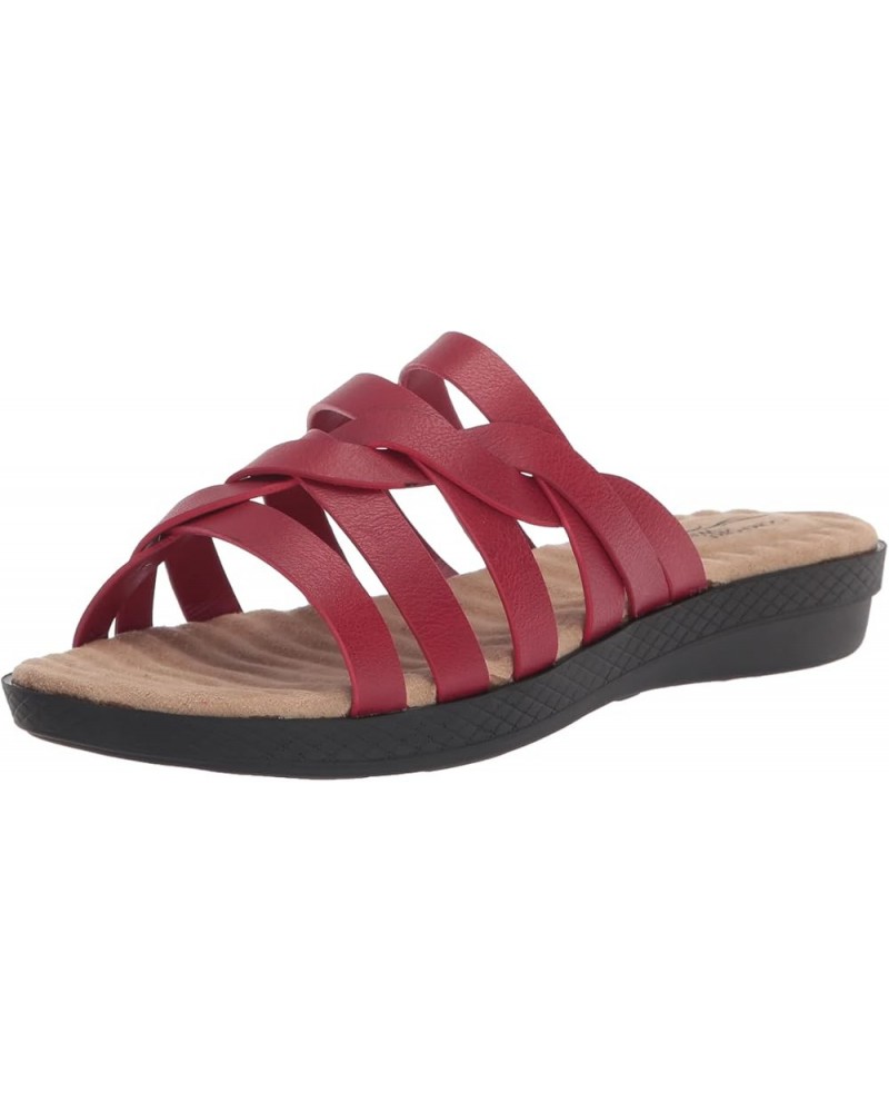 Women's Sheri Slide Sandal Red $24.36 Sandals