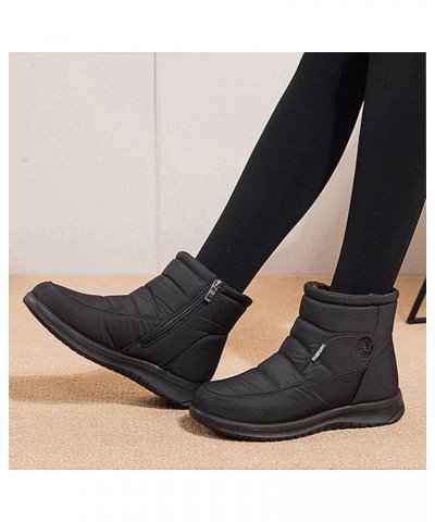 Toe Boots for Women Soled Fashion Colorblock Women's Thick Wedges Shoes Boots Short Women's Boots Boots Low Heel Silver $23.3...