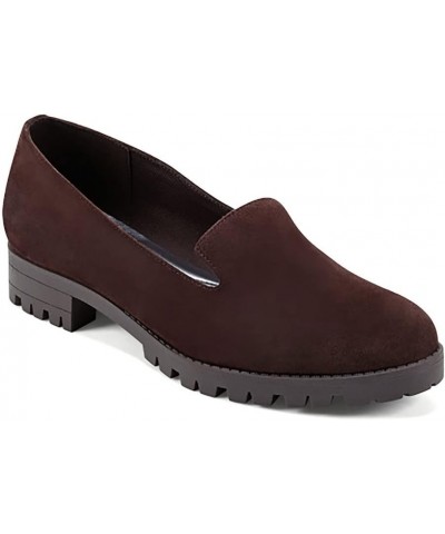 Womens Geneva Casual Shoes Dark Brown Suede $13.96 Loafers & Slip-Ons