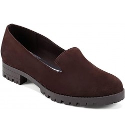 Womens Geneva Casual Shoes Dark Brown Suede $13.96 Loafers & Slip-Ons