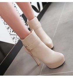 Elegant Platform Booties 108 Apricot $26.49 Boots