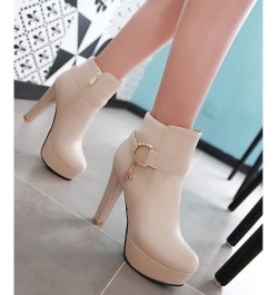 Elegant Platform Booties 108 Apricot $26.49 Boots