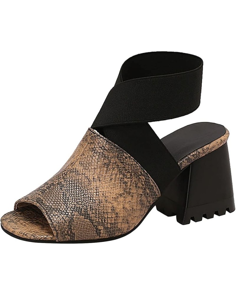 walking sandals women beach flip flop chunky platform shoes Mules Flat Shoes Z 12-brown $14.14 Sandals