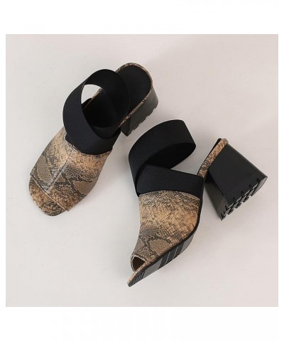 walking sandals women beach flip flop chunky platform shoes Mules Flat Shoes Z 12-brown $14.14 Sandals