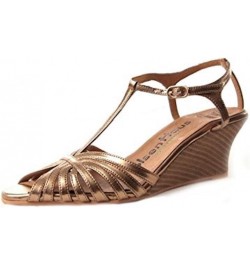 Olsen Haus Women's Pegasus Vegan Wedge Sandal Gold $57.80 Sandals