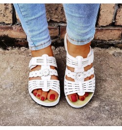 Leisure Fashion Women's Casual Breathable Outdoor Slippers Wedges Shoes Women's slipper White $11.72 Slippers