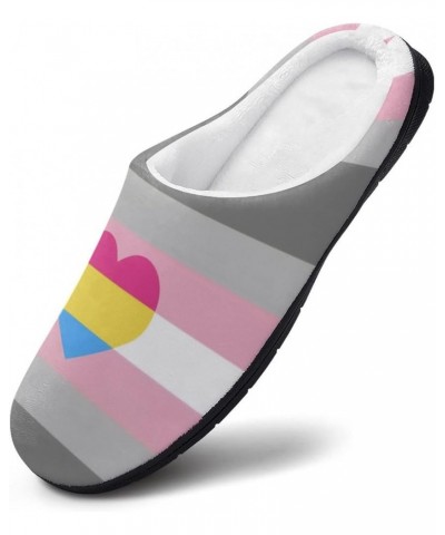 Pansexual Pride LGBTQ Slippers for Women Girls Soft Indoor Outdoor Winter Warm Comfy House Bedroom Slippers Pansexual Pride L...