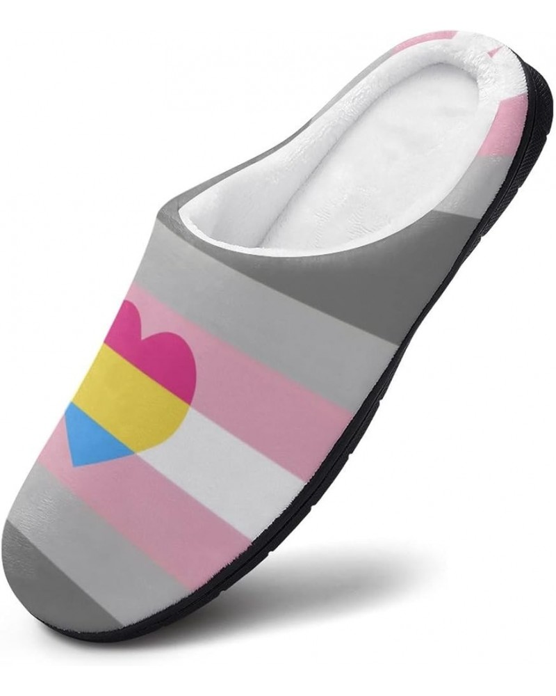 Pansexual Pride LGBTQ Slippers for Women Girls Soft Indoor Outdoor Winter Warm Comfy House Bedroom Slippers Pansexual Pride L...