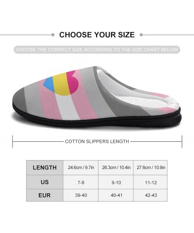 Pansexual Pride LGBTQ Slippers for Women Girls Soft Indoor Outdoor Winter Warm Comfy House Bedroom Slippers Pansexual Pride L...