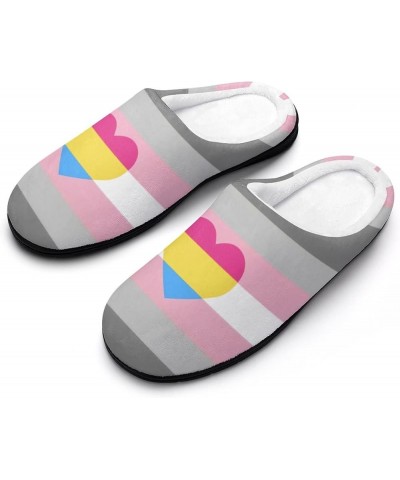 Pansexual Pride LGBTQ Slippers for Women Girls Soft Indoor Outdoor Winter Warm Comfy House Bedroom Slippers Pansexual Pride L...