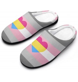 Pansexual Pride LGBTQ Slippers for Women Girls Soft Indoor Outdoor Winter Warm Comfy House Bedroom Slippers Pansexual Pride L...