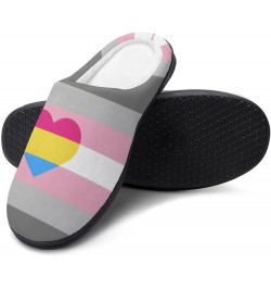 Pansexual Pride LGBTQ Slippers for Women Girls Soft Indoor Outdoor Winter Warm Comfy House Bedroom Slippers Pansexual Pride L...