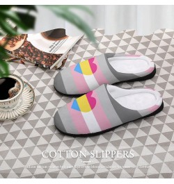 Pansexual Pride LGBTQ Slippers for Women Girls Soft Indoor Outdoor Winter Warm Comfy House Bedroom Slippers Pansexual Pride L...