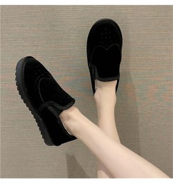 Fashion Winter Women Snow Boots Flat Non Slip Plush Warm And Comfortable Solid Color Round Toe Winter Boots Women Black $16.5...