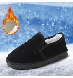 Fashion Winter Women Snow Boots Flat Non Slip Plush Warm And Comfortable Solid Color Round Toe Winter Boots Women Black $16.5...