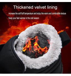 Women's Thermal Fur Lined Hiking Snow Boots Cold Outdoors In Winter Soft And Comfortable Anti-Slip Ankle Boots Grey $26.99 Boots