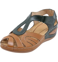 Womens Flat Sandals, Hollow Out Plus Size Wedge Heel Women Sandals Z 12-green $9.73 Sandals