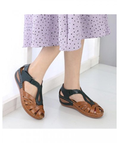 Womens Flat Sandals, Hollow Out Plus Size Wedge Heel Women Sandals Z 12-green $9.73 Sandals