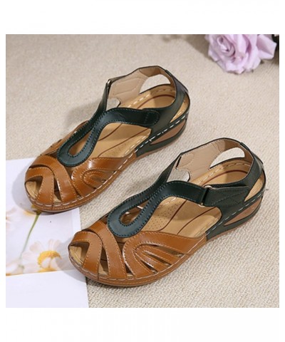 Womens Flat Sandals, Hollow Out Plus Size Wedge Heel Women Sandals Z 12-green $9.73 Sandals