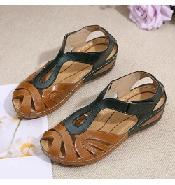 Womens Flat Sandals, Hollow Out Plus Size Wedge Heel Women Sandals Z 12-green $9.73 Sandals