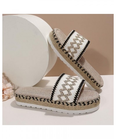 2023 New European And American Ethnic Style Foreign Trade Large Size Women's Thick Soled Fish Mouth Womens S White $12.55 San...