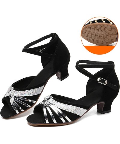 black kitten heels for women, Women Fashion Dancing Rumba Waltz Prom Ballroom Latin Salsa Dance Sandals Shoes Z 12-h $19.16 A...