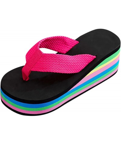 Beach Flip Flops, Women Summer Beach Slippers Pearl Rhinestone Flip Flops Z-06 Red $11.10 Outdoor Shoes