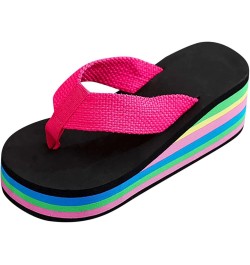 Beach Flip Flops, Women Summer Beach Slippers Pearl Rhinestone Flip Flops Z-06 Red $11.10 Outdoor Shoes