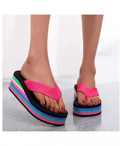 Beach Flip Flops, Women Summer Beach Slippers Pearl Rhinestone Flip Flops Z-06 Red $11.10 Outdoor Shoes