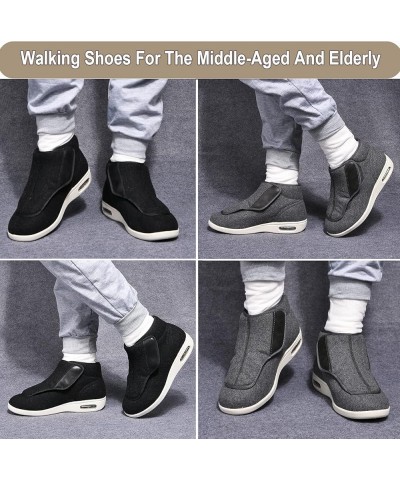 Men Stylish Diabetic Shoes,Bigfoot Bone Shoes for The Elderly Shoes Widen Foot Add Fat Instep High Men and Women Winter Wool ...