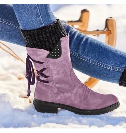 Winter Boots for Women Warm Fur Lined Snow Boots Waterproof Ankle Boots Outdoor Shoes Hiking Comfortable Shoes for Women C2-p...