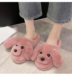 Fashion Autumn And Winter Women Slippers Flat Non Slip Plush Warm Comfortable Cute Slippers for Women Washable Hot Pink $12.6...