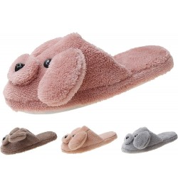 Fashion Autumn And Winter Women Slippers Flat Non Slip Plush Warm Comfortable Cute Slippers for Women Washable Hot Pink $12.6...