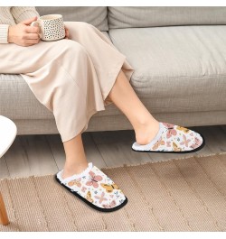 Sunflower Blue Butterfly Women's Indoor Bedroom Slippers Soft Fuzzy Slip On House Slippers for Winter Bedroom Outdoor White, ...