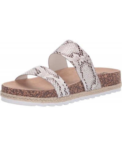 Women's Double Play Slide Sandal White Snake $17.41 Sandals