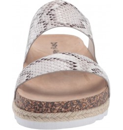 Women's Double Play Slide Sandal White Snake $17.41 Sandals