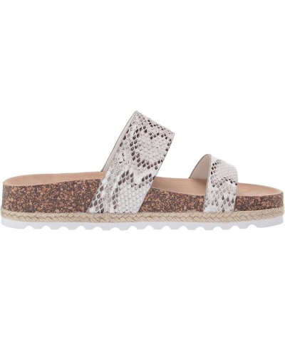 Women's Double Play Slide Sandal White Snake $17.41 Sandals