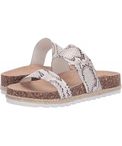 Women's Double Play Slide Sandal White Snake $17.41 Sandals