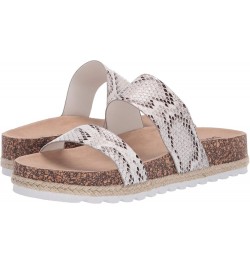 Women's Double Play Slide Sandal White Snake $17.41 Sandals