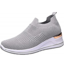 Nursing Shoes for Women Women Wedge Trainer Shoes Leisure Breathable Mesh Outdoor Fitness Running Sport Sneakers Grey $19.48 ...