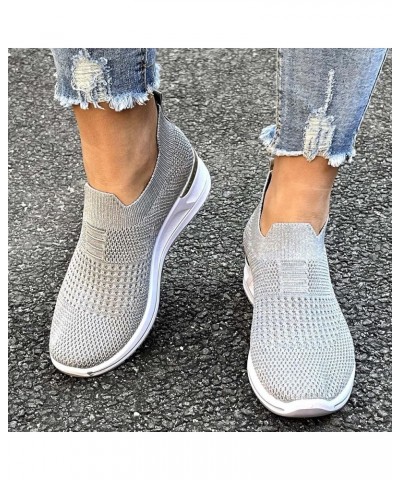 Nursing Shoes for Women Women Wedge Trainer Shoes Leisure Breathable Mesh Outdoor Fitness Running Sport Sneakers Grey $19.48 ...