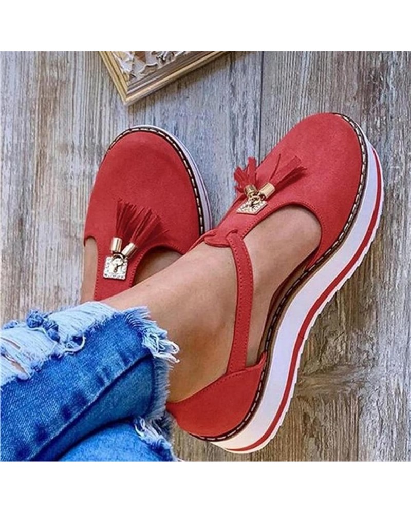 Sandals for Women Platform Womens Casual Round Toe Breathable Wedges Bowknot Hollow Out Walking Beach Shoes,Gray,40 35 Red $1...